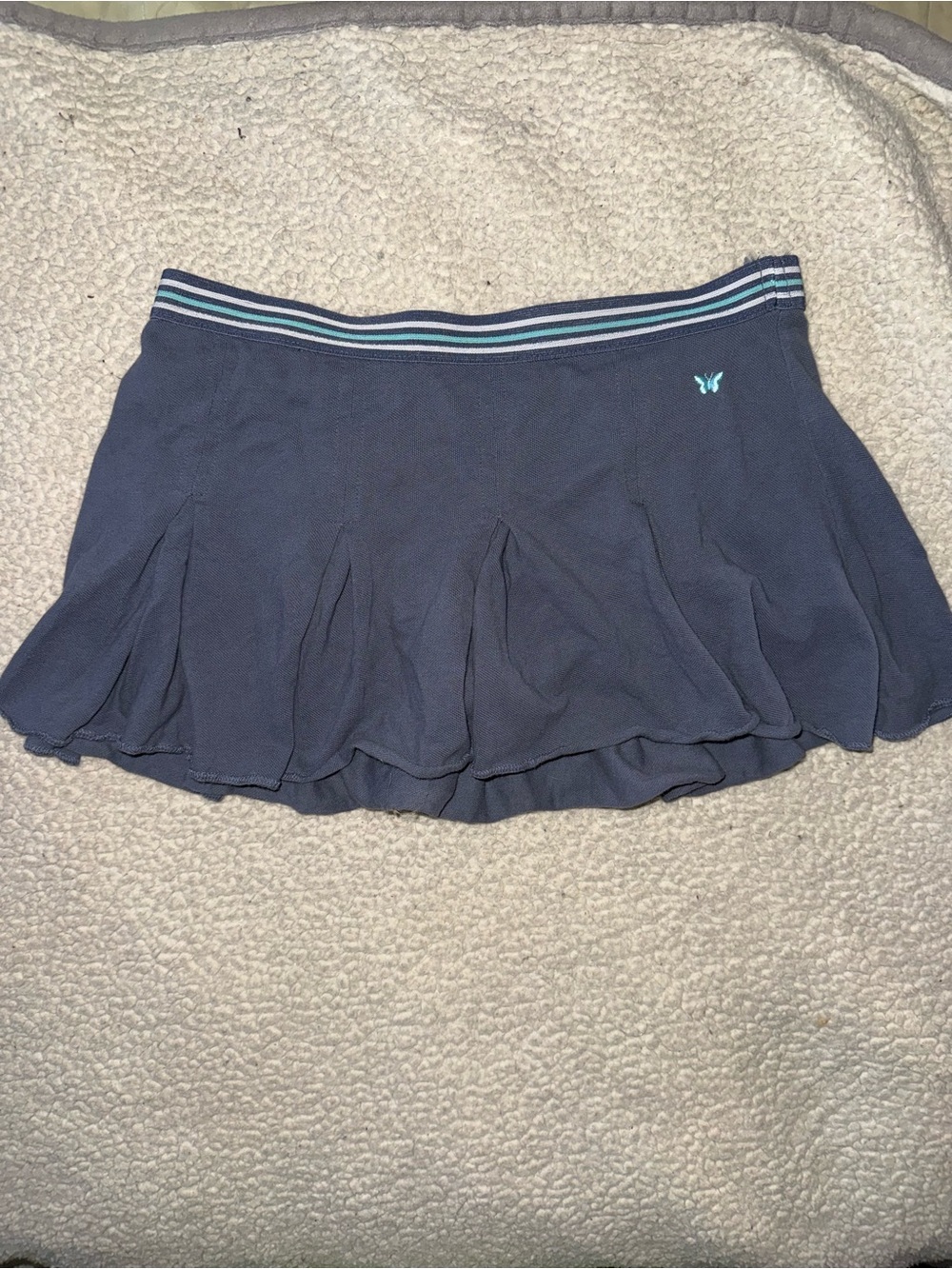 Aeropostale Navy Athletic Mini “Skort” with Striped Waistband